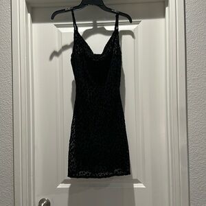 Black cheetah dress
